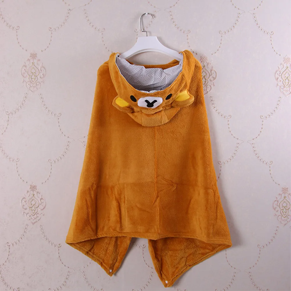 Теплая накидка из кораллового флиса с героями мультфильмов для офиса студентов