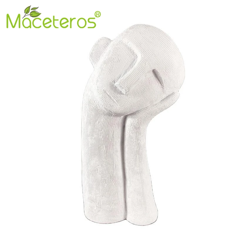 

Modern Minimalist White Cheek Figure Sculpture Decoration Synthetic Resin Portrait Decoration Living Gardening Home Decoration
