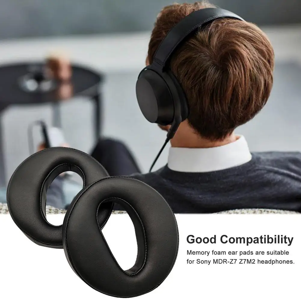 

2 шт., кожаные амбушюры для наушников Sony MDR-Z7 Z7M2