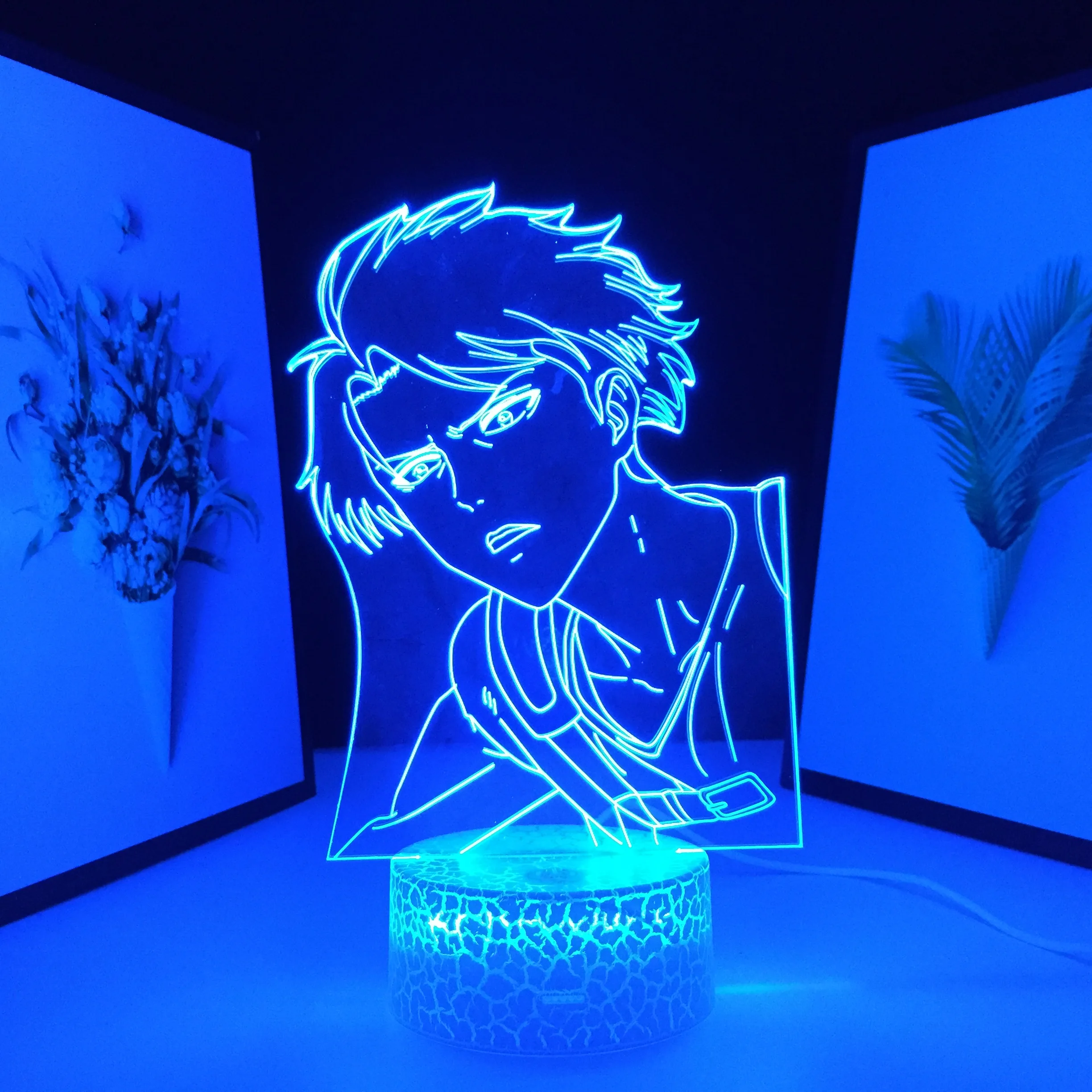 

Levi Ackerman for Child Gift Home Room Decor Light Levi Ackerman LED Night Light Anime Acrylic 3D Lamp Attack on Titan Dropship