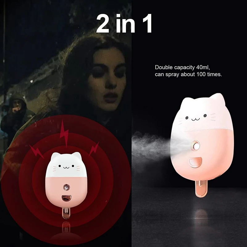 Top Deals Personal Safe Sound Alarm with Mini Mister Portable Misting Spray Cool Mist for Women Children Elderly | Безопасность и