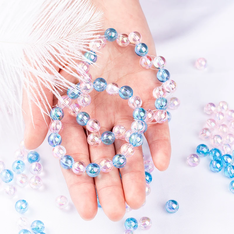 

Pearl Shiny Seed Beads ABS Imitation Pearl Round With Hole for Handwork Jewelry DIY Needlework Crafts 13 Type of AB Mixed Colors