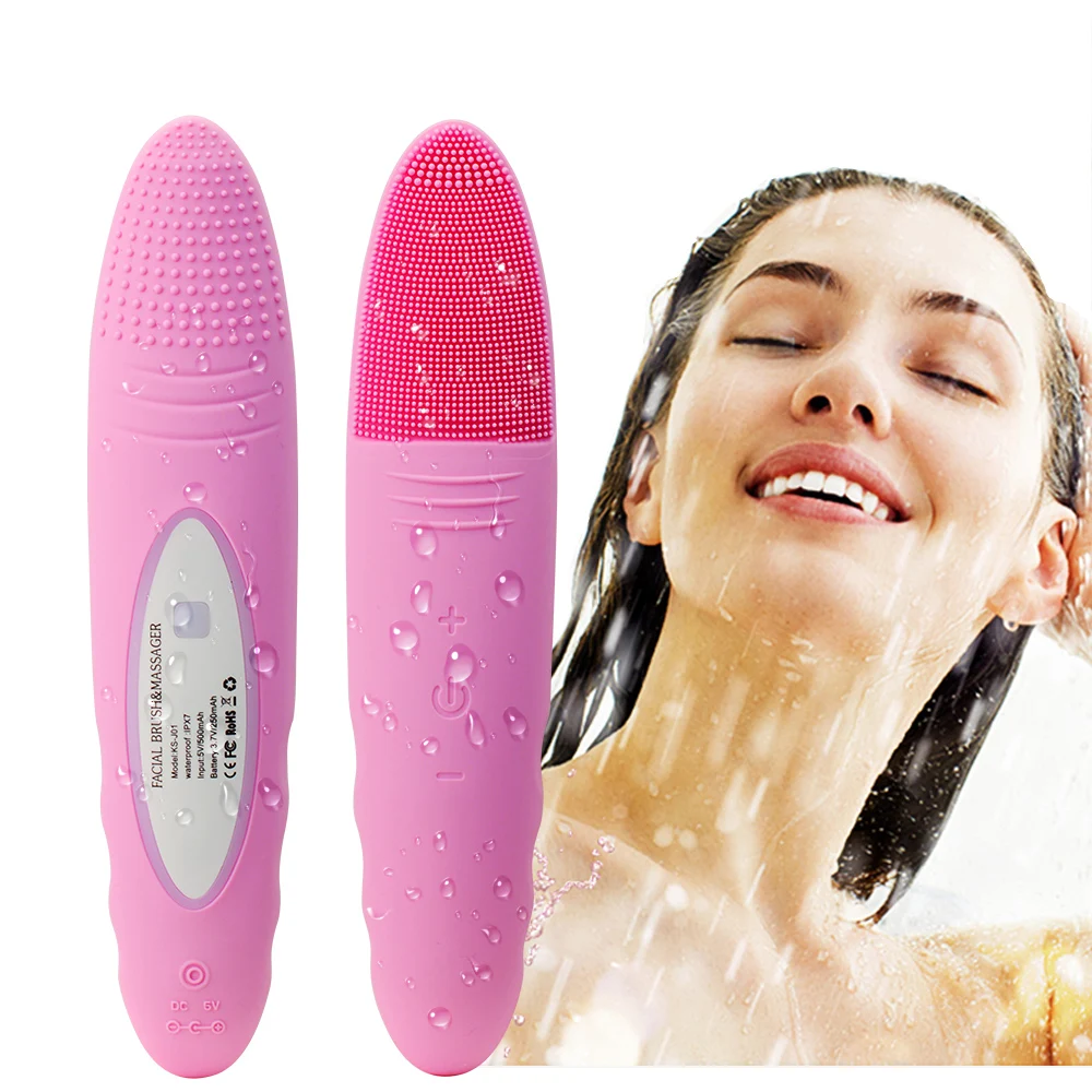 

New Design IP7 Waterproof Rechargeable Facial Skin Deep Cleaning Silicone Face Cleansing Brush For Home Use