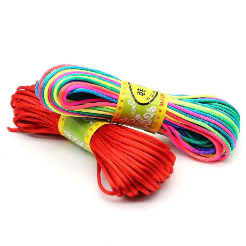 2 5 мм 20 м/упак. китайский узел атласный нейлоновый шнур Для Бисероплетения DIY
