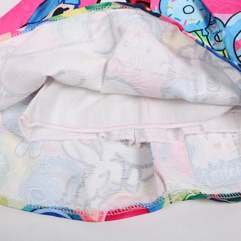 Новое летнее платье принцессы с единорогом Радужное для девочек вечерние платья