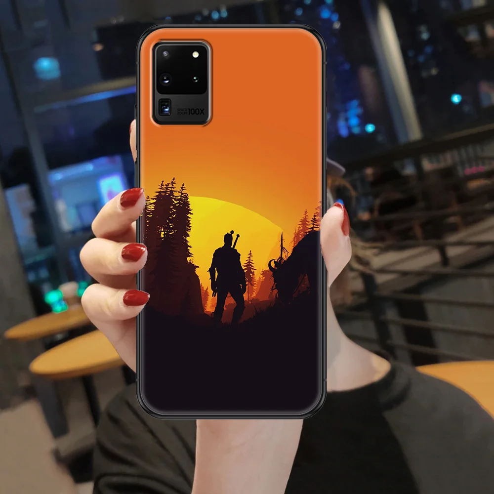 

Hot game witchers Phone case For Samsung Galaxy Note 4 8 9 10 20 S8 S9 S10 S10E S20 Plus UITRA Ultra black pretty funda soft