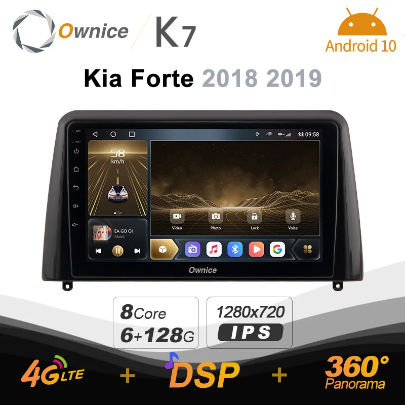 

Ownice 6G+128G Android 10.0 Car Radio For Kia Forte 2018 2019 Multimedia Player Audio 4G LTE GPS Navi Stereo