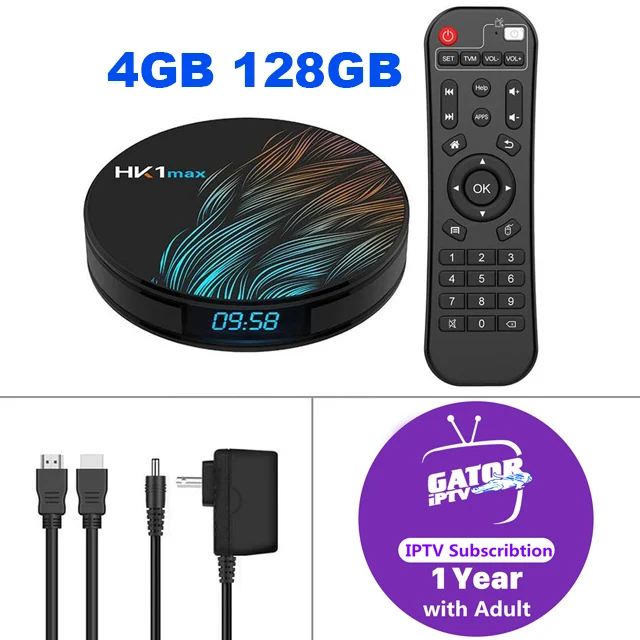 4G128G(1 Year IPTV) 4K HD медиаплеер HK1 max Android 9,0 IP tv Box 2,4G& 5G Wifi телеприставка с 1 год 6700+ каналы онлайн IP tv кодовая коробка - Цвет: 4G128G(1 Year IPTV)
