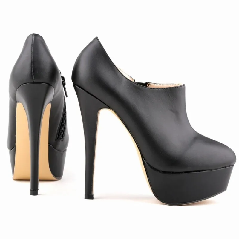 Новые зимние туфли лодочки на платформе с острым носком тонком высоком каблуке