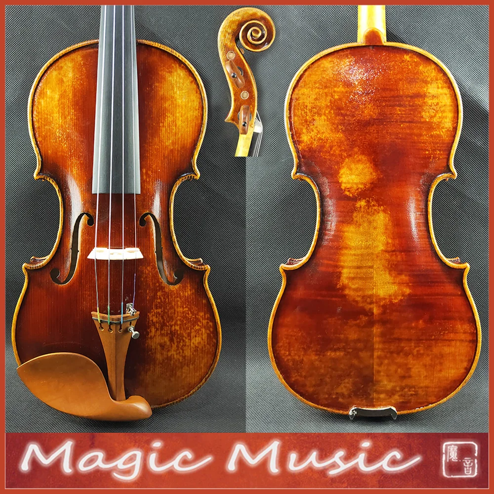 Костная гайка! Действительно впечатляющая мастерская скрипка 4/4 #2387 русская ель и