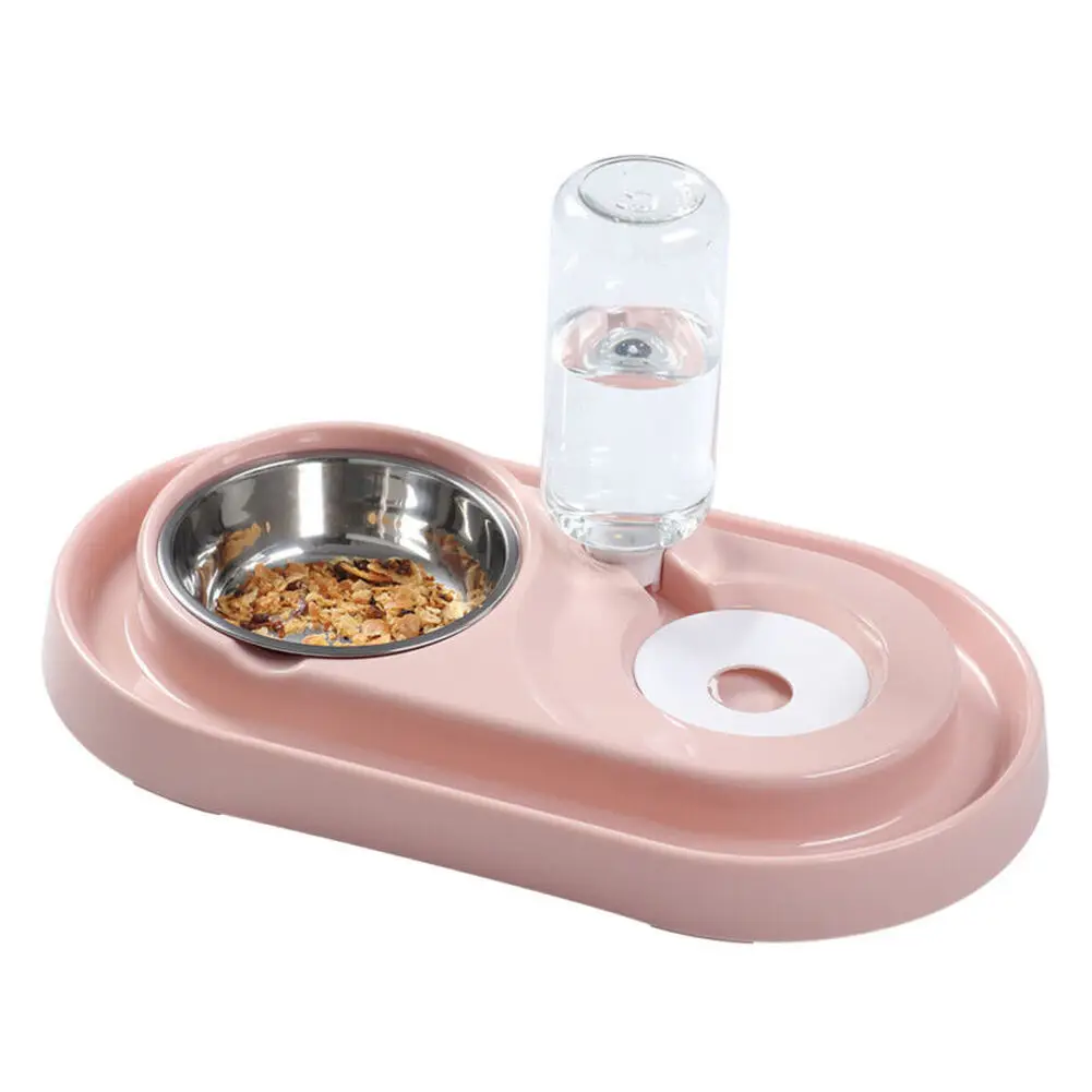 Кошачья миска для собак подачи воды 2 в 1 для домашних животных кошки питьевой воды фонтан собаки Еда диспенсер для подачи воды станция Чаша Блюдо