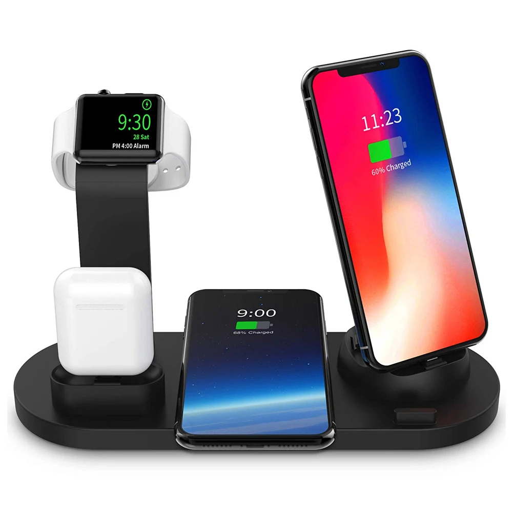 Беспроводное зарядное устройство 3 в 1 док-станция Qi подставка для быстрой