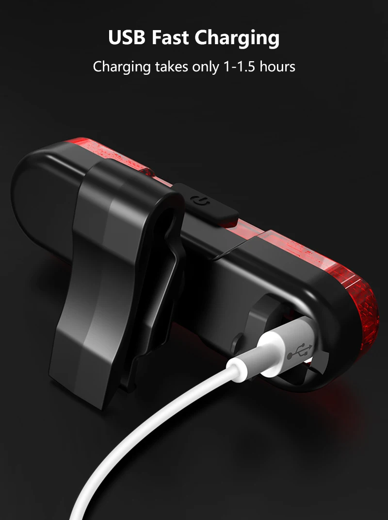 

2020 New Bike Taillight Waterproof Riding Rear Light Led Usb Chargeable Mountain Bike Cycling Light Tail-lamp Bicycle Light