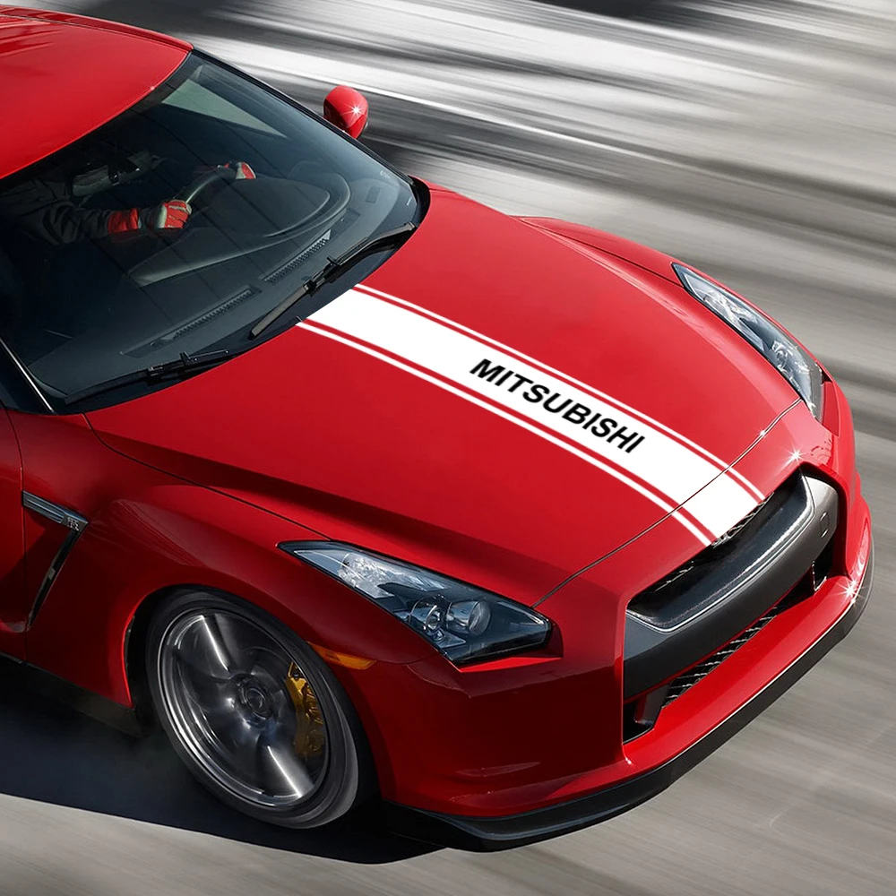 Универсальные виниловые наклейки на капот автомобиля полосатые для Mitsubishi Asx Xl 3