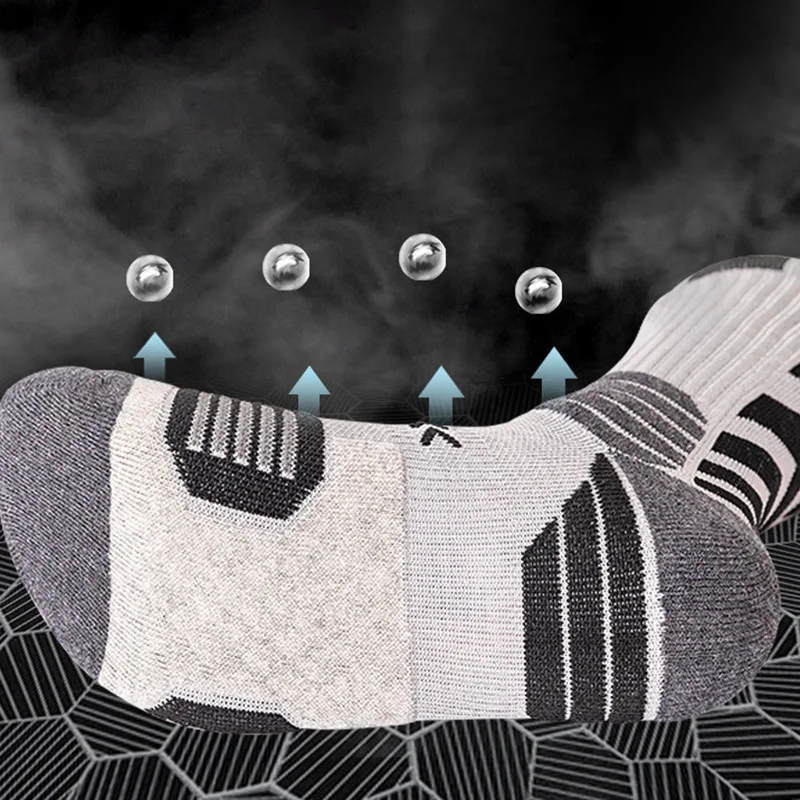 

5 Pairs Set/Lot Men Socks Summer New Style Contrast Color Long Tube Sports Sweat Absorption Breathable Professional High Quality