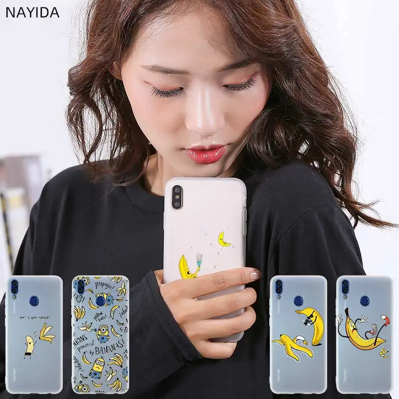 Роскошный мягкий чехол для Huawei Honor 30 20 Pro 10 9 9X Lite 10i 9a 8a 7a 30s с рисунком банана |