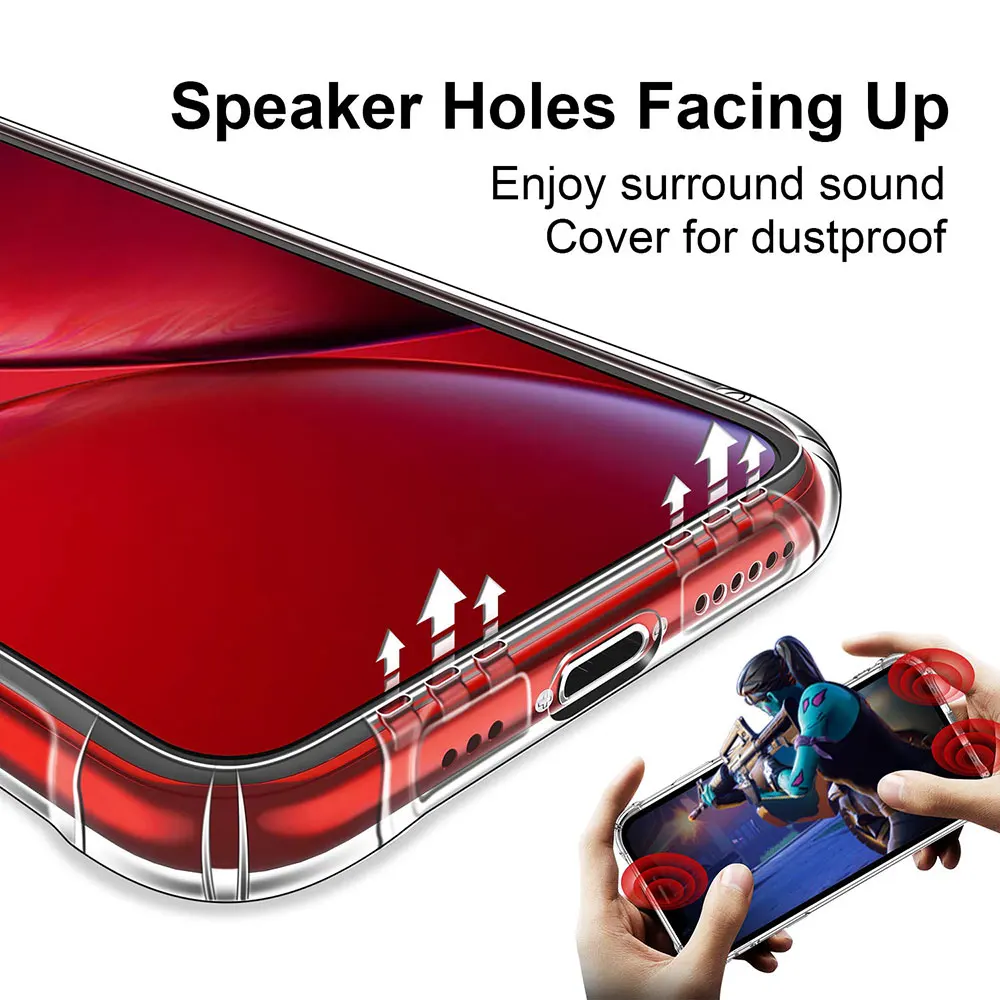 Прозрачный защитный чехол для Apple iPhone 11 Pro Max X XS XR 8 Plus 7 6 6S SE 2020 SE2 прозрачный мягкий