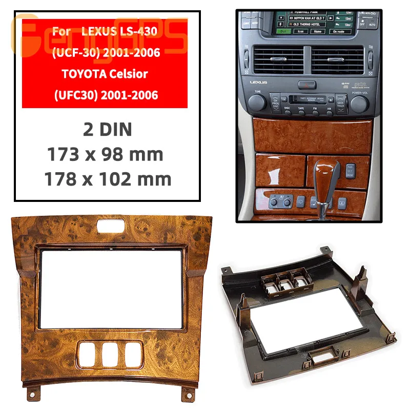 11 765 автомобильная аудио панель Рамка для LEXUS LS 430/TOYOTA Celsior Sandero стерео фасции Dash CD