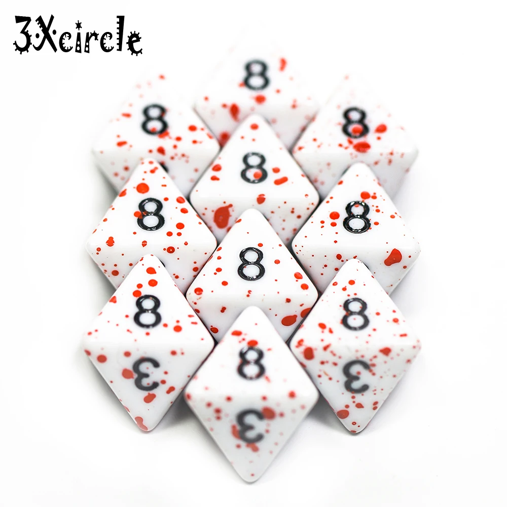 Creative 10pcs Polyhedral Opaque Digital Dice D4-D20 for Table Board Role Playing Game | Спорт и развлечения