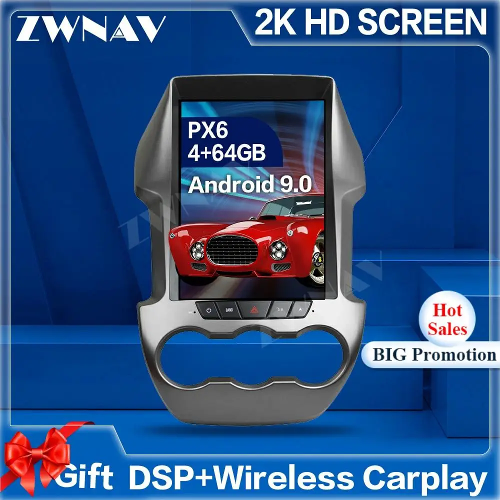 

Tesla Style Android 9.0 screen Car Multimedia Player For Ford Mondeo 2013-2017 GPS Navigation Audio Radio stereo 2 din head unit