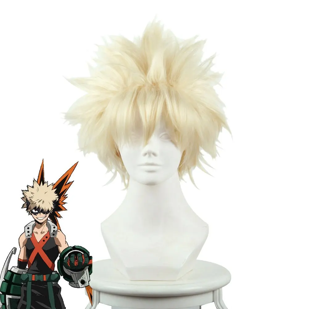 Головной убор для косплея моя геройская Академия Katsuki Bakugo блондинка|Аксессуары