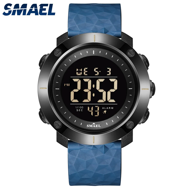 

2021 New SMAEL Brand Men Military Sports Watches Man Fashion 50M Waterproof LED Digital Alarm Clock Stopwatch Reloj Hombre