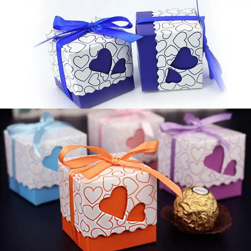 Подарочная коробка лента сумка для сахара красные принадлежности дня рождения