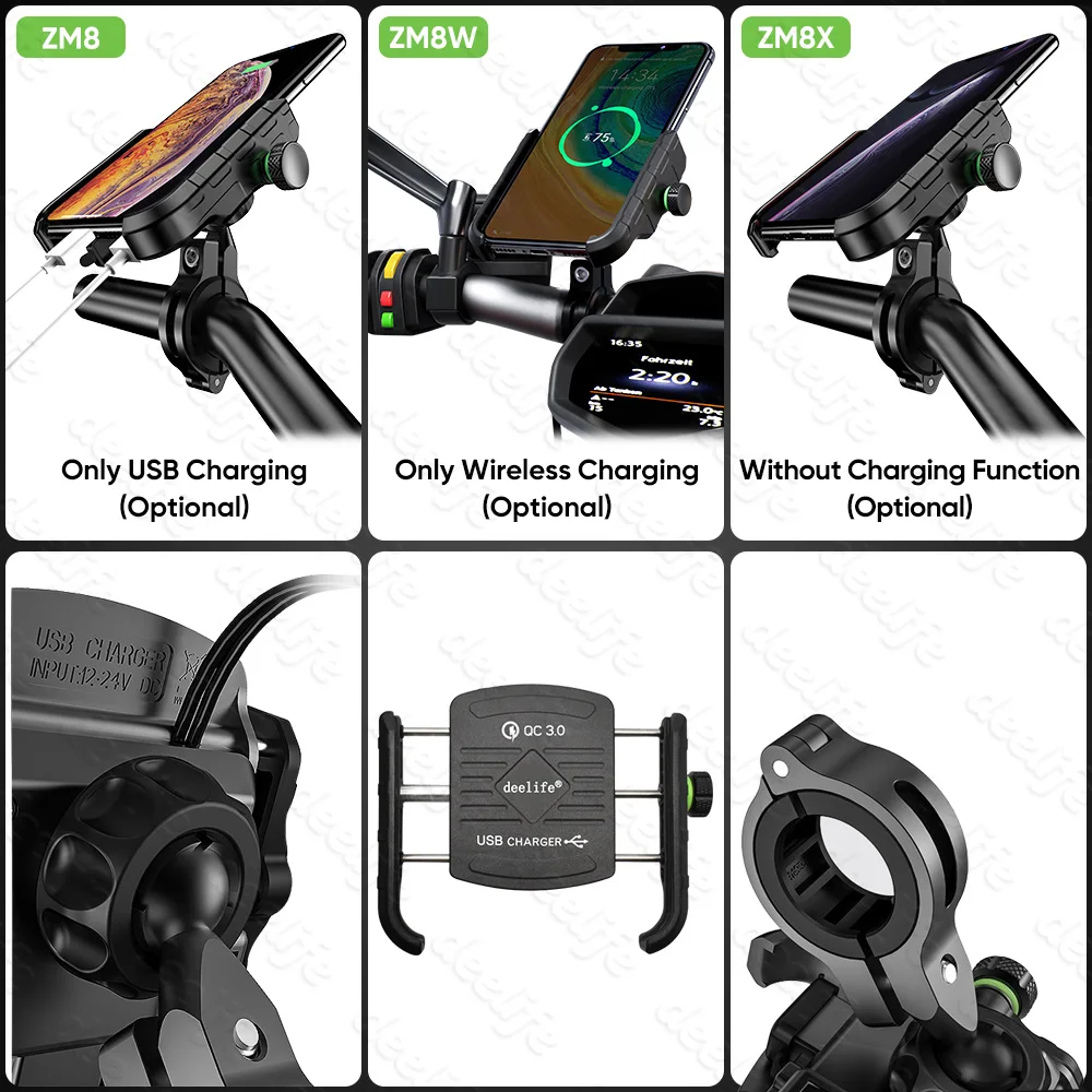 deelife bike waterproof motorcycle phone holder for moto telephone mount cellphone stand wireless chargers mobile support free global shipping