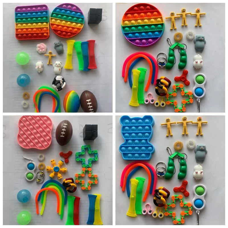 

Stretchy Strings Mesh Marble Relief Fidget Toys Anti Stress Toy Set Gift for Adults Girl Children Sensory Stress Relief Toys