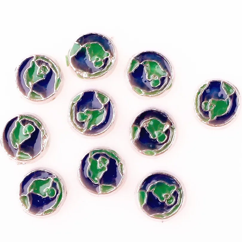 20 шт./лот металлические подвески в виде земли медальон для изготовления