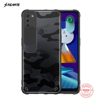 rzants for samsung galaxy m11 galaxy a11 a21s case hard camouflage lens camera protection hlaf clear cover