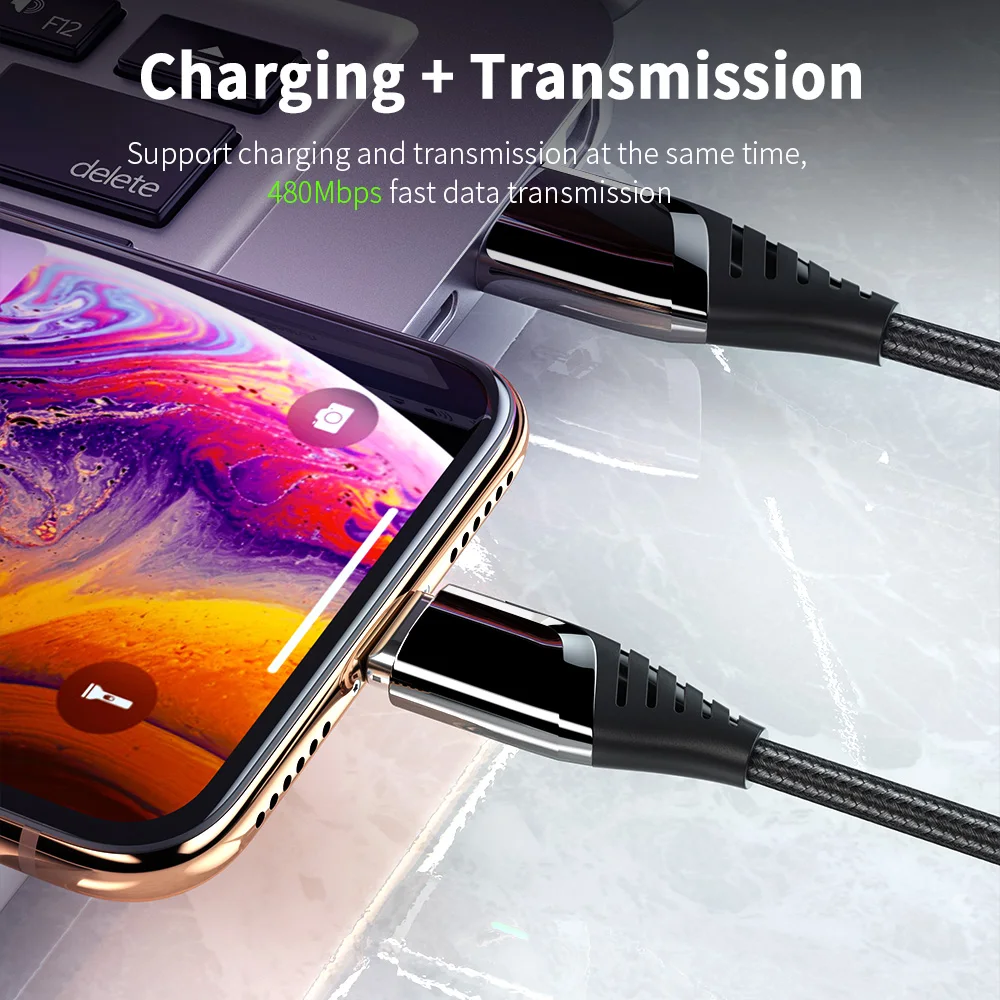 Кабель для зарядки с магнитным коннектором microUSB/Lihtning/USB type C 1м/2м поддержка