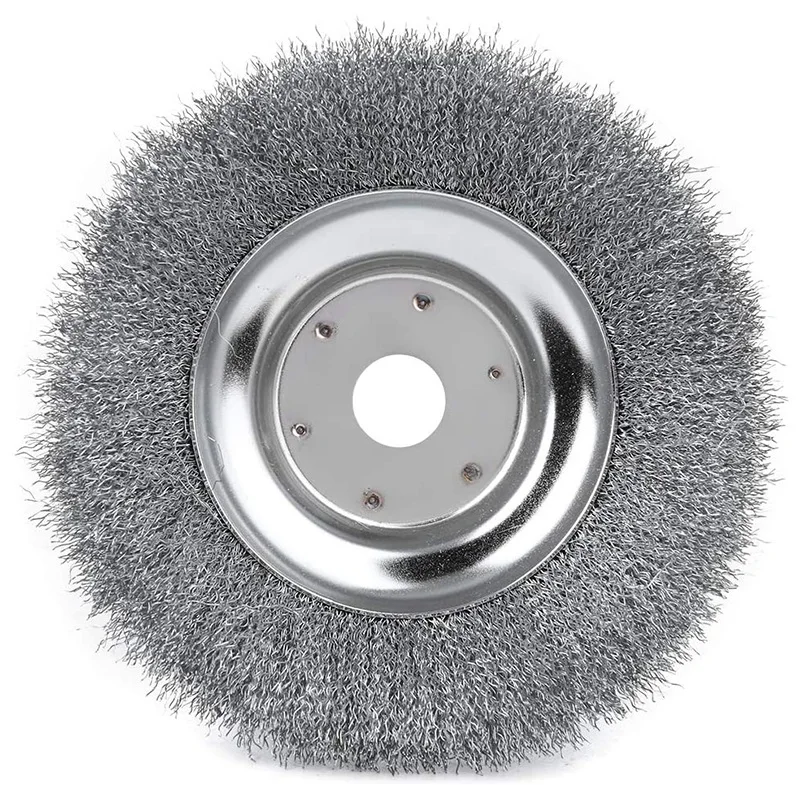 

HOT-Wire Trimmer Head Derusting Weeding Wheel Steel, Garden Weed Grass Lawn Mower Machine Tool 8Inch for Rust,Dirt,Polishing