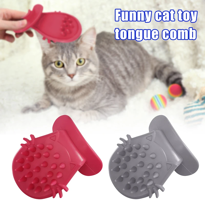 Щетка для кошек расческа в форме языка Массажная щетка выпадения волос щетки