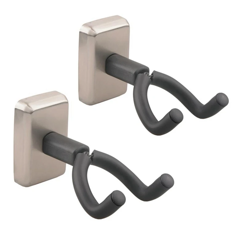 

2 Pack Guitar Wall Mount Hanger With Screws, Stainless Steel Guitar Stand, Guitar Hook For Acoustic Electric Guitar