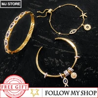s925 sterling silver cuff bangles bracelet for women devils eye lucky fish bracelets ins fashion luxury brand monaco jewelry