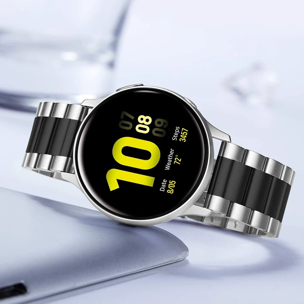 Ремешок из нержавеющей стали для наручных часов браслет Samsung Galaxy Watch Active 2 40 мм 44 22