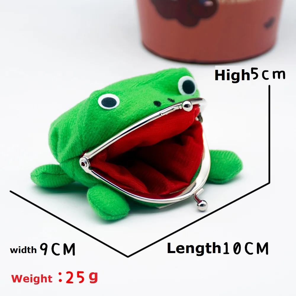 

Anime Frog Wallet Coin Purse Key Chain Cute Plush Novelty Adorable Cartoon Cosplay Figure Women Bag Accessories