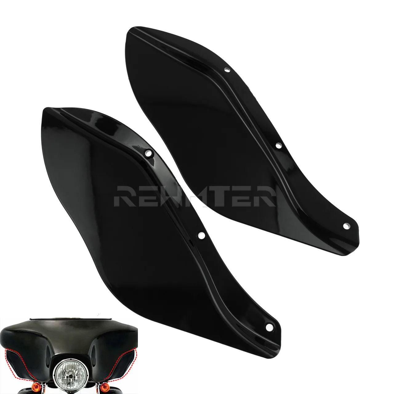 Мотоцикл боковое крыло лобовое стекло воздушный дефлектор для Harley Touring FLHR FLHT FLHX