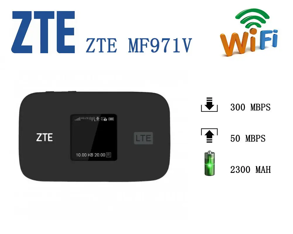 Разблокированный zte MF971V 300 Мбит/с 4G+ LTE Cat6 мобильный точку доступа Wi-Fi 4G Роутер полосы FDD B1/2/3/4/5/7/8/17/12/20/28 и тд