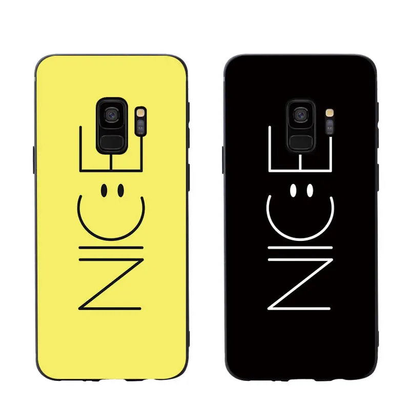 RKQ Забавный Простой Желтый нижний смайлик чехол для телефона Samsung Galaxy S6 S7 edge S8 plus S9
