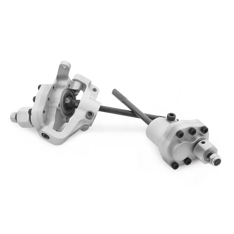 

2 Set with Steering Link for 1/10 RC Crawler Axial SCX10 II 90046 90047 AR44 Axle Upgrade Parts Silver, Front & Rear