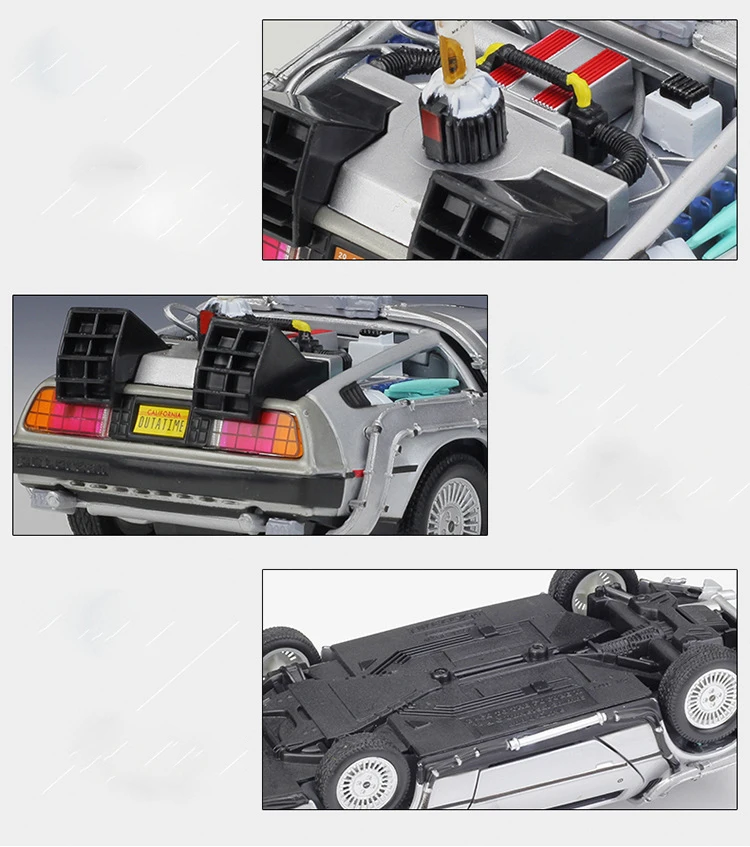 Welly 1:24 литья под давлением сплав модель автомобиля DMC-12 delorean Назад в будущее время машина металлическая игрушка автомобиль для ребенка игрушка подарок коллекция
