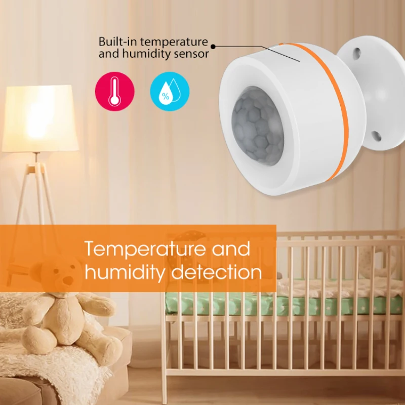 

Tuya ZigBee PIR Motion Sensor Wireless Powered Built-in Temperature Humidity Sensor Burgla Passive Infrared Detector