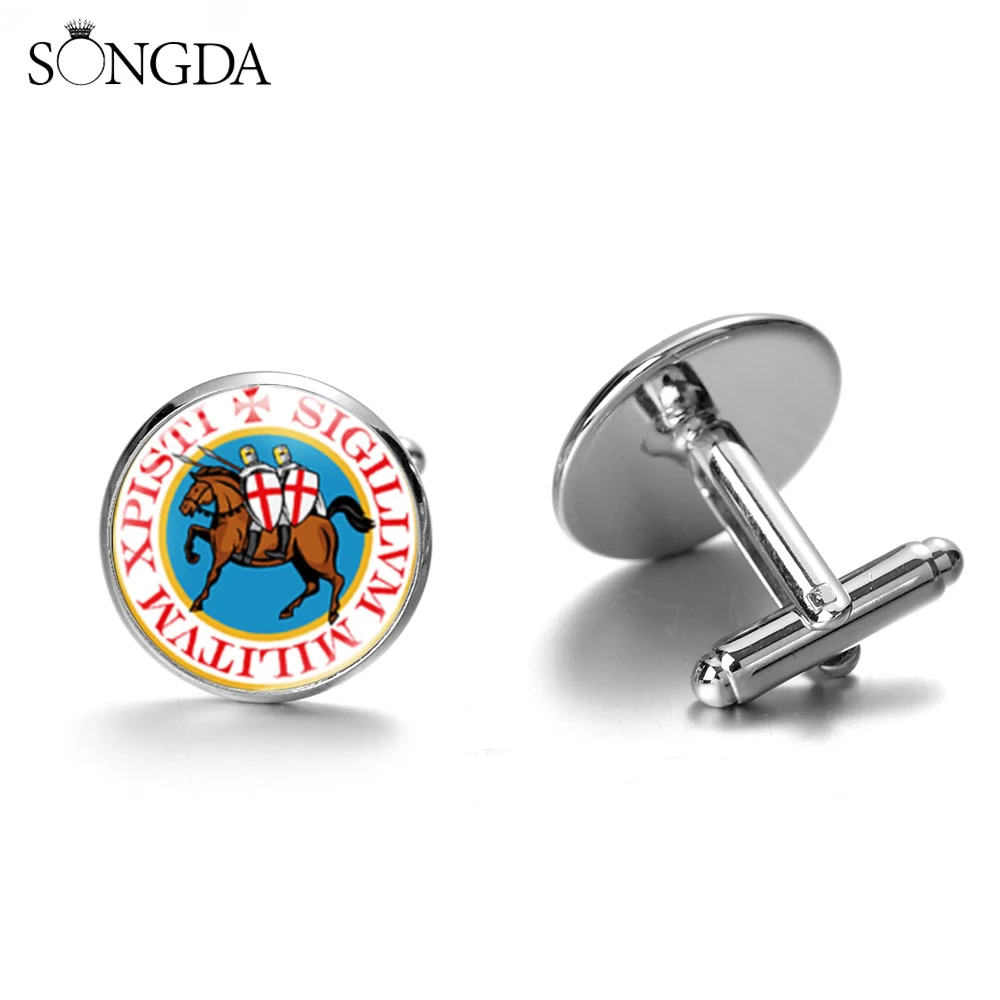 Винтаж Рыцари Запонки &quotТамплиер&quot армии крестоносцев Соломоновых Островов