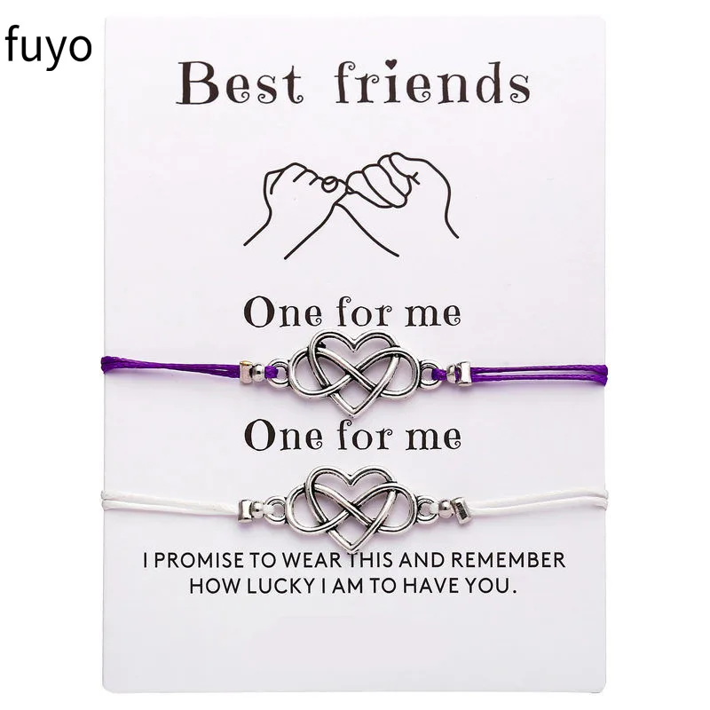 2 шт./компл. модные Парные браслеты в форме сердца набор для женщин и мужчин