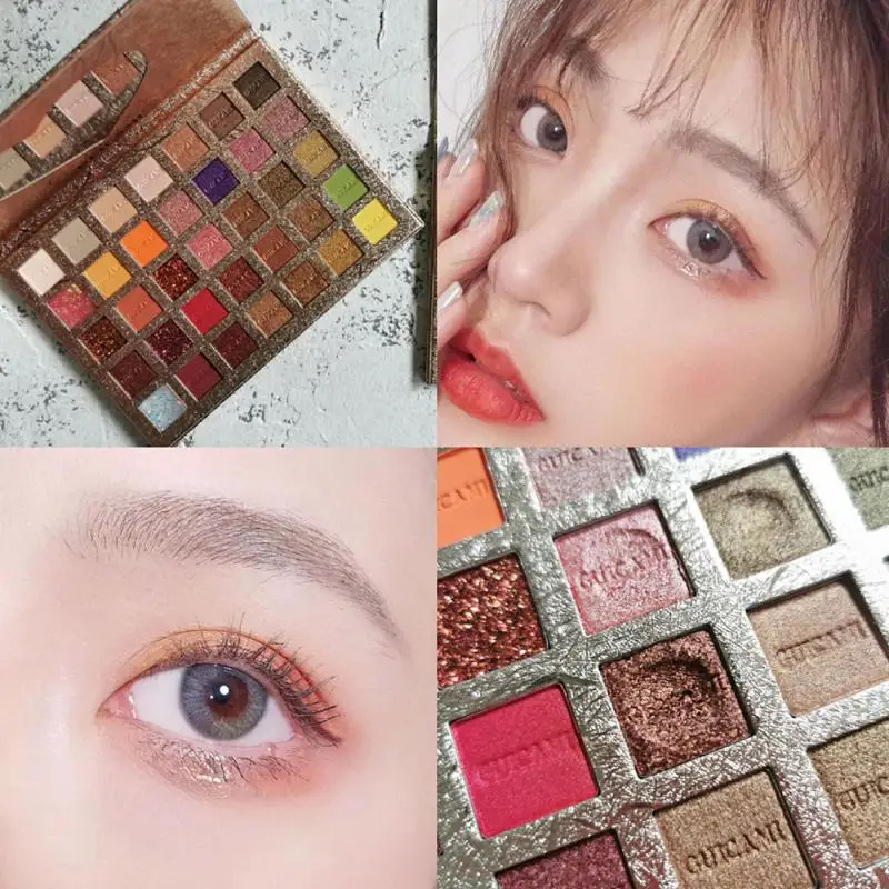 GUICAMI 35 цветов блестящие тени для век специальный цвет матовые макияж стойкие