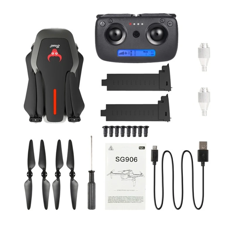 Black 2Batteries Складной Радиоуправляемый Дрон 5G Wifi FPV gps Дрон с камерой 4K HD бесщеточный мотор 25 мин Время полета Радиоуправляемый квадрокоптер VS SG907 SG901 - Цвет: Black 2Batteries