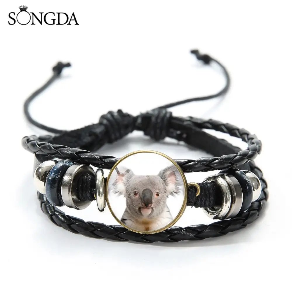 Красивая коала браслет Дерево кенгуру лесных животных с художественной