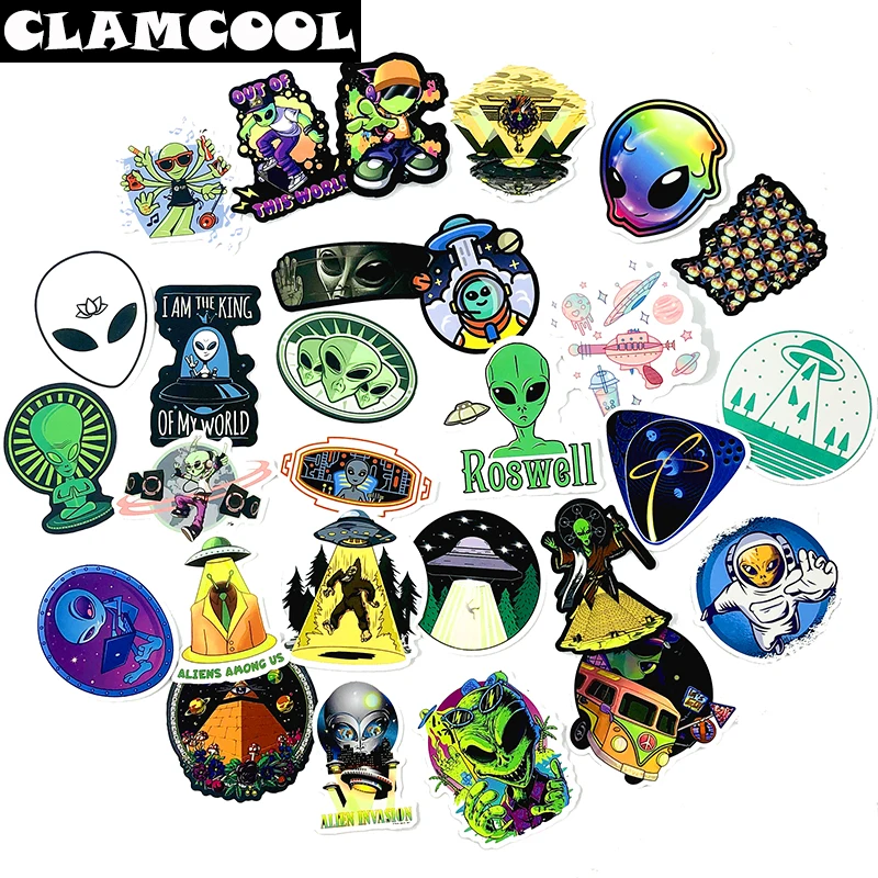50 шт. наклейки с инопланетянином НЛО космическим пилотом для скрапбукинга